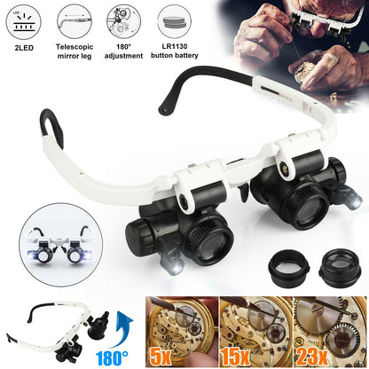 LED Lighted Magnifying Glasses for Jewelry Inspection