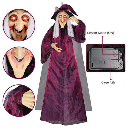 Spooky Halloween Witch Figure with Lights and Sound