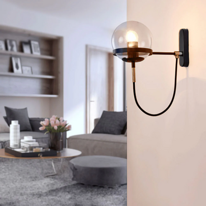 Elegant Clear Glass Wall Light - Halri