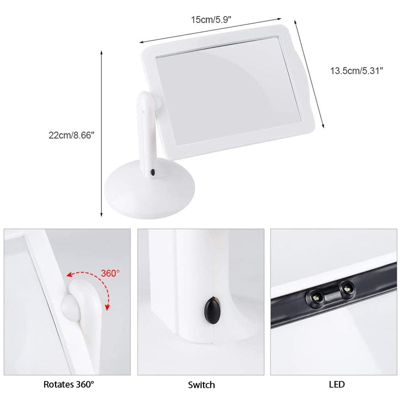 Compact LED Magnifying Glass with 3X Zoom
