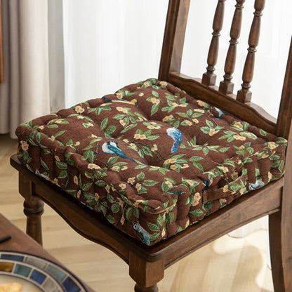 Colorful Floral Bird Pillow