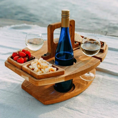 Foldable Wooden Outdoor Wine Table - Halri