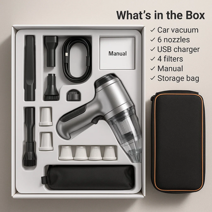 Portable Handheld Car Vacuum Cordless Cleaning Kit