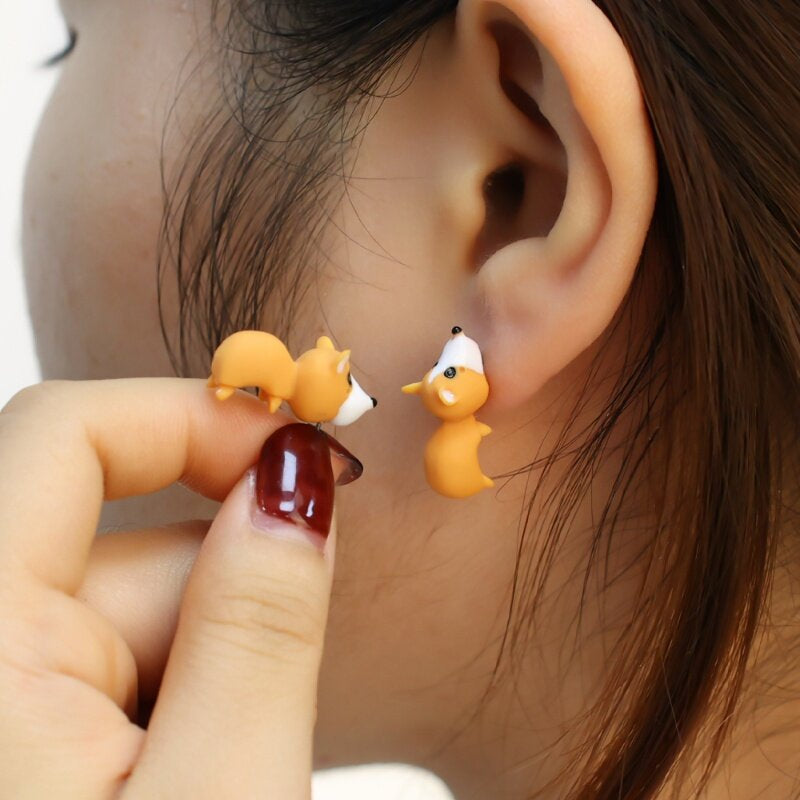 Fun Animal Shaped Clay Earrings – 1 Pair - Halri