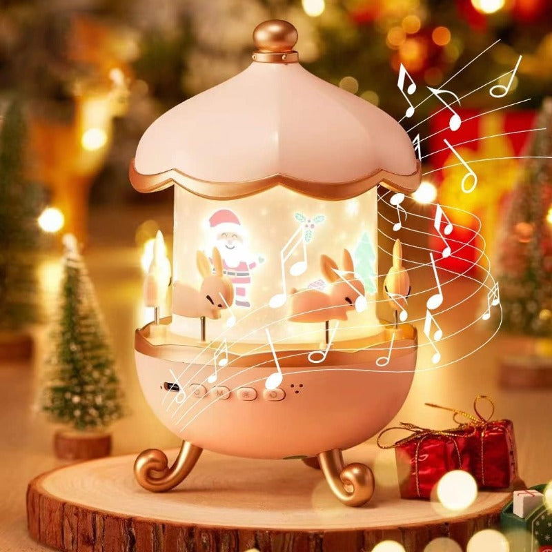 Colorful Kids 360° Rotating Rabbit Night Light Projector - Halri