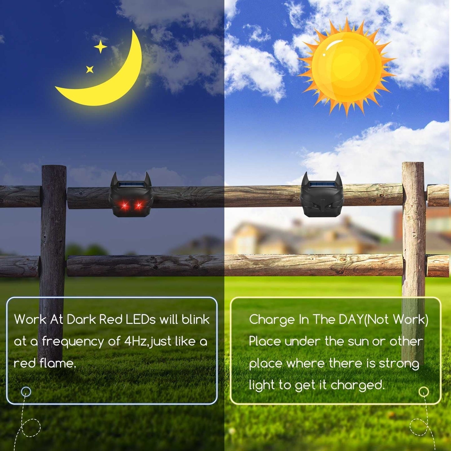 Outdoor Solar Pest Repeller with Motion Activated Light