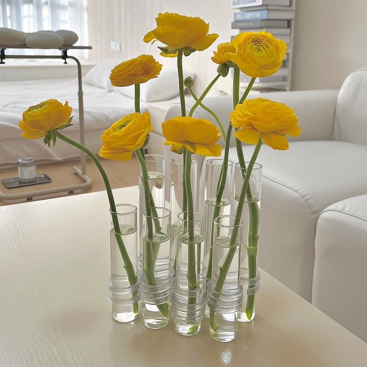 Adjustable Floral Glass Vase with Hinges