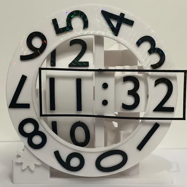 Stylish 3D Flip Clock - Adjustable Rotating Time Table Clock - Halri