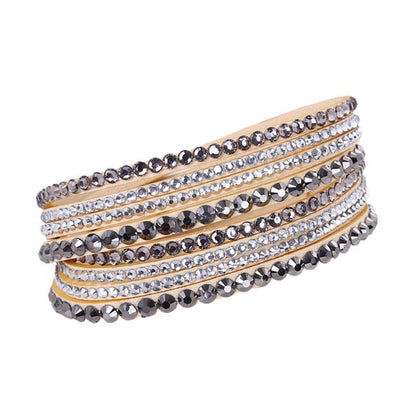 Halri | Layered Ladies Rhinestone Fashion Bracelet