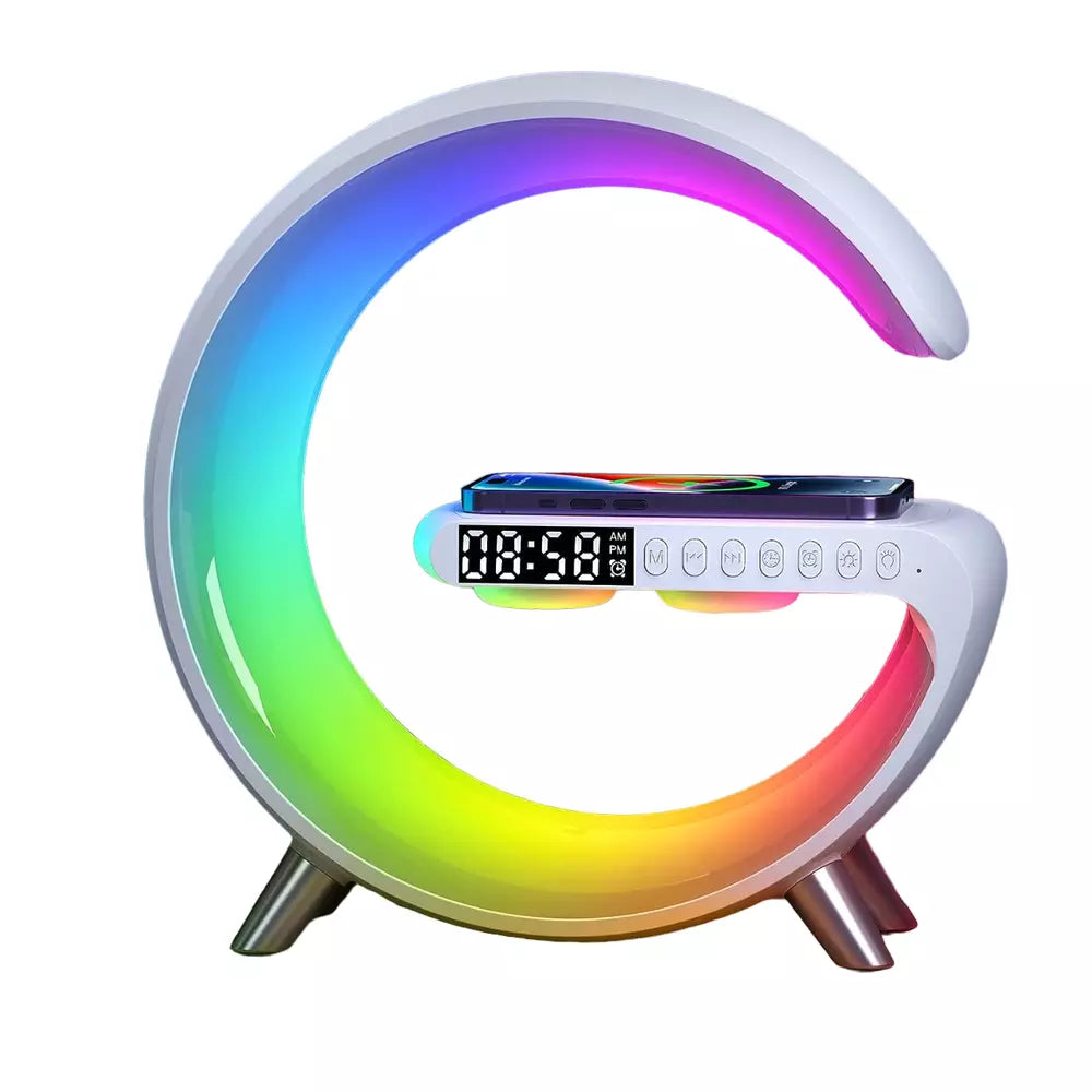 Wireless Charging Sound Lamp with Bluetooth Speaker & Clock - Halri