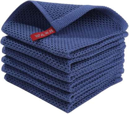 Absorbent 6-Pack Waffle Weave Kitchen Towels