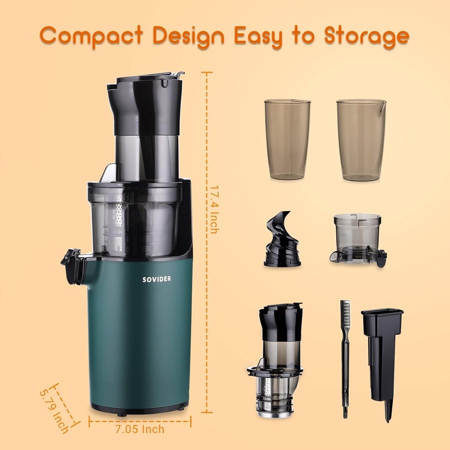 Powerful Slow Masticating Juice Extractor