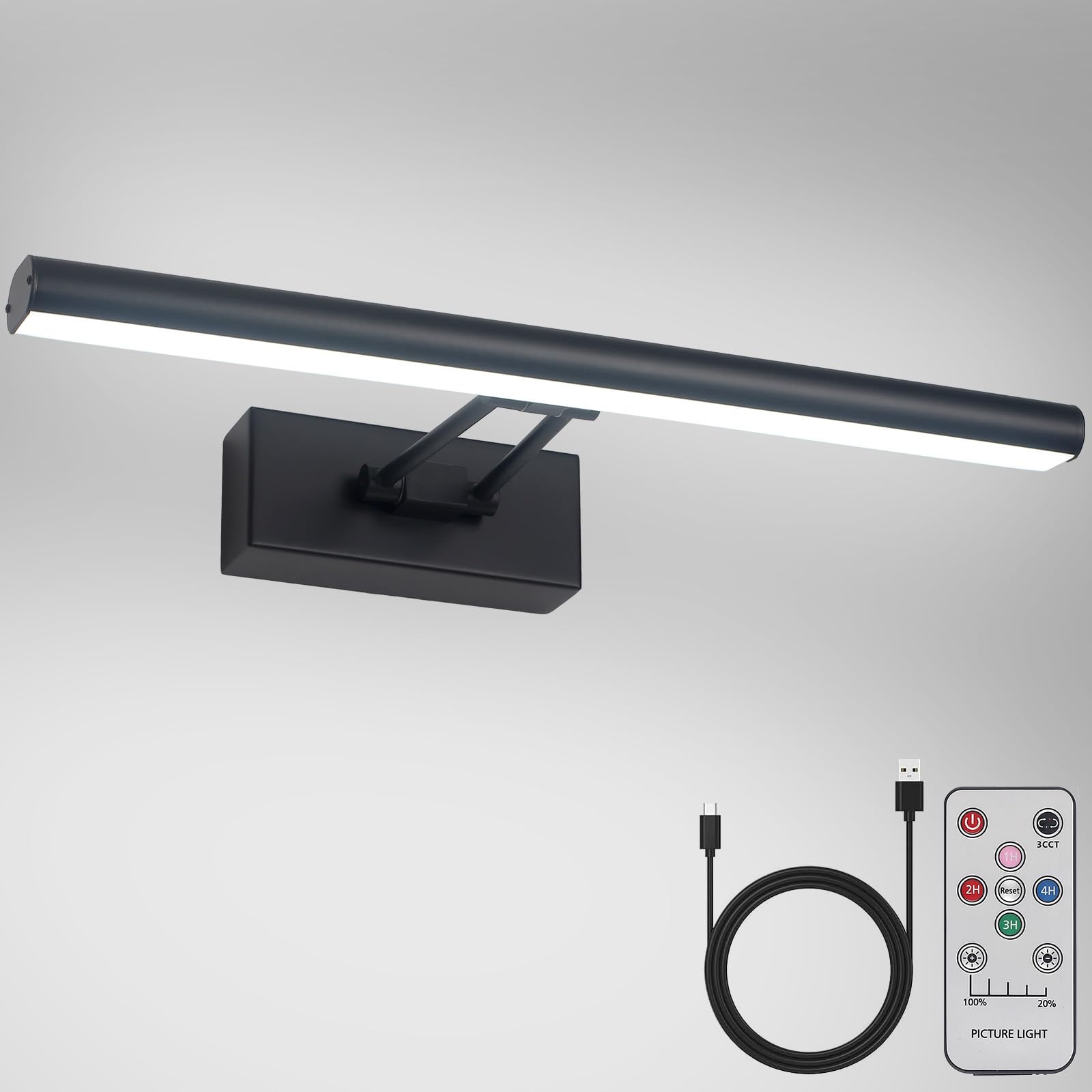 Compact LED Picture Light with Remote Control - Halri