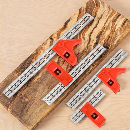Precise 6-18 Inch Locking Carpenter Square Ruler - Halri
