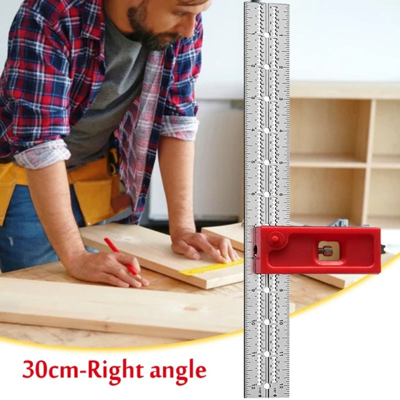 Precise 6-18 Inch Locking Carpenter Square Ruler