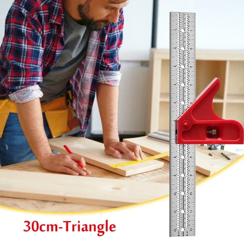 Precise 6-18 Inch Locking Carpenter Square Ruler