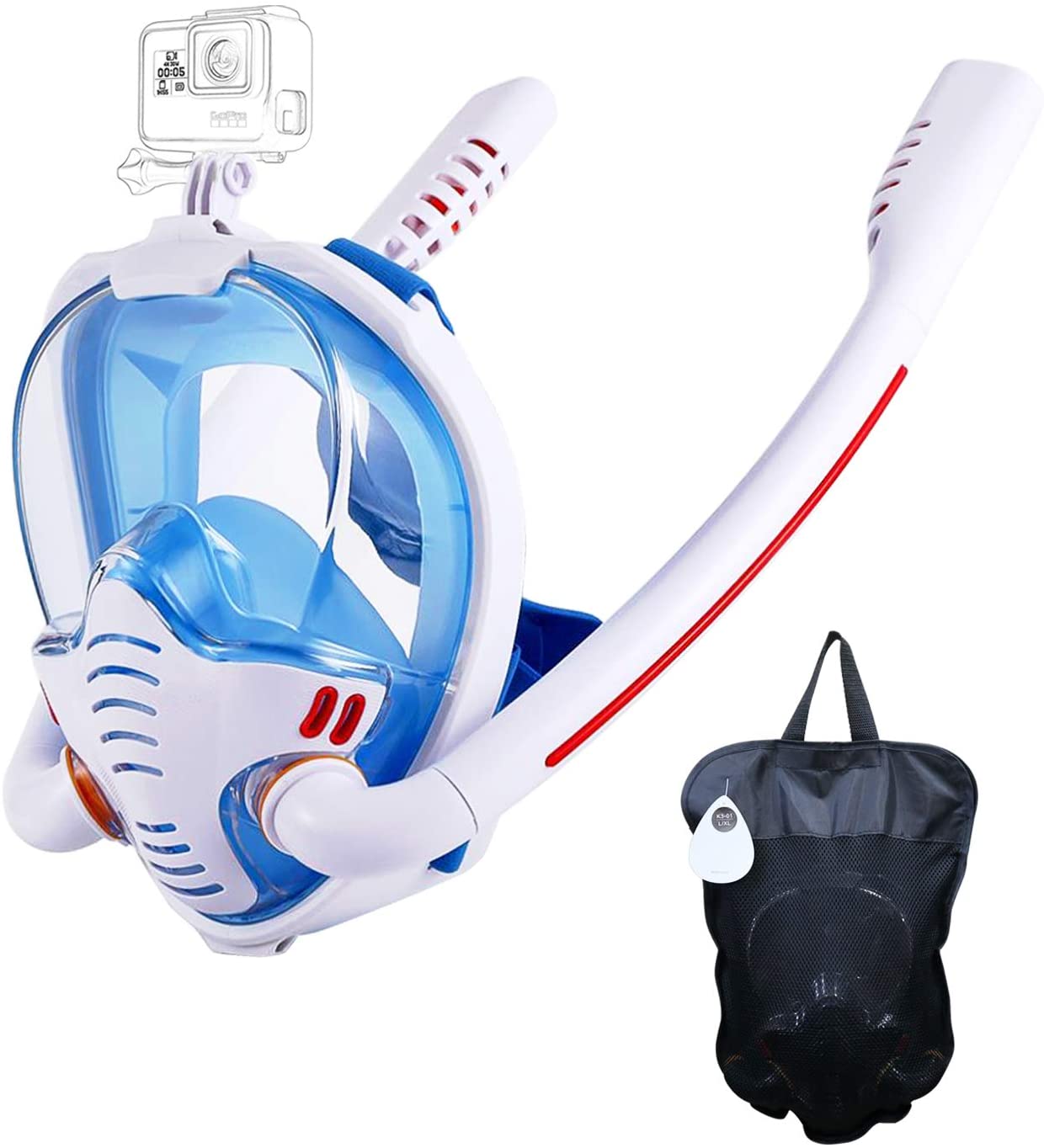 Clear Vision Snorkel Mask with Anti Fog Coating