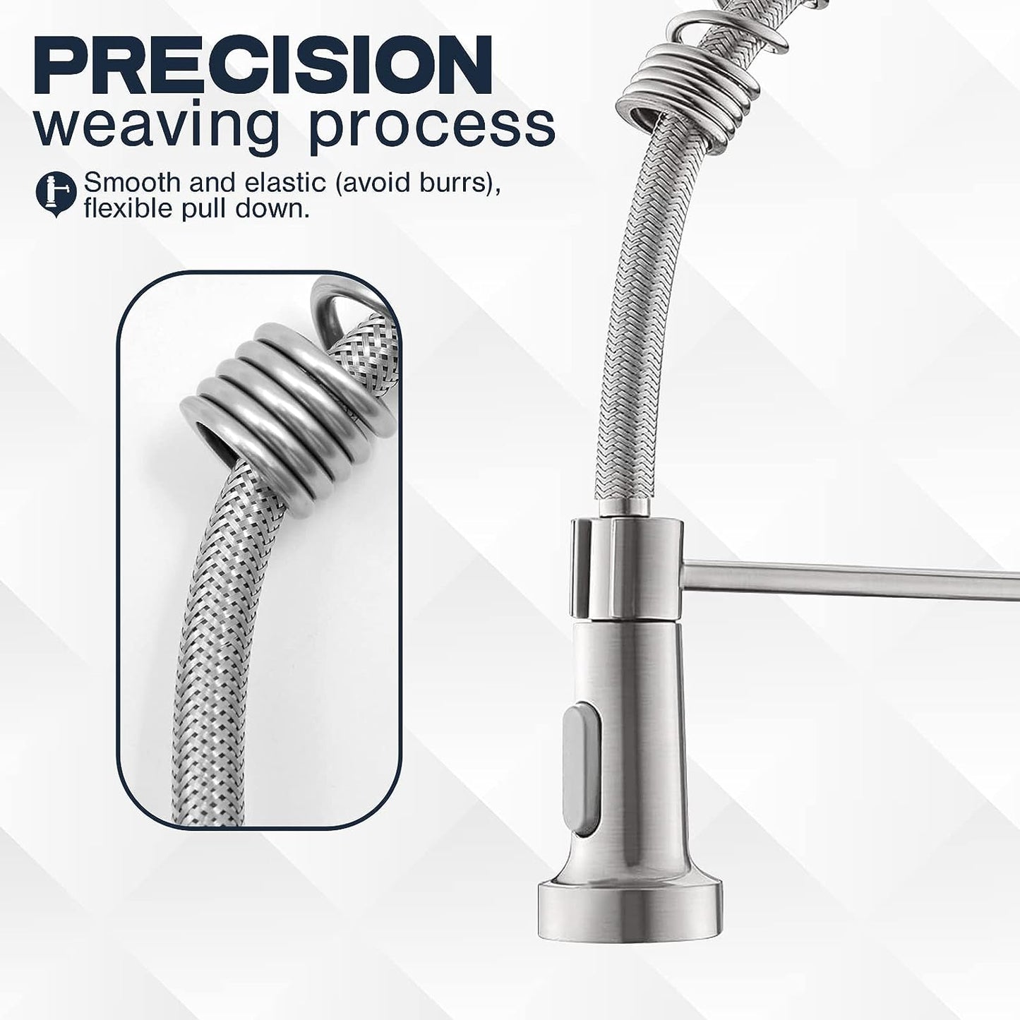 Stainless Steel Kitchen Faucet With Pull-Out Spray Head