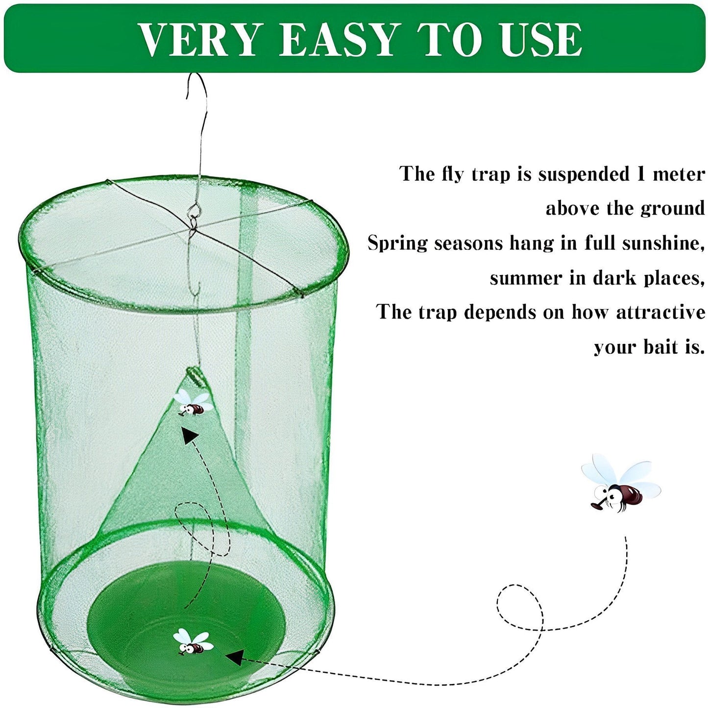 Natural Outdoor Fly Catcher | Safe, Chemical-Free & Reusable Trap