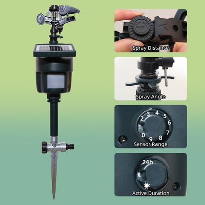 Outdoor Motion Activated Sprinkler for Garden Pest Control
