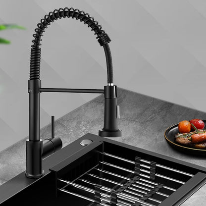 Stainless Steel Kitchen Faucet With Pull-Out Spray Head