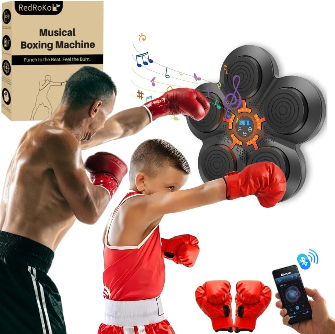 Interactive Boxing Wall Trainer with Bluetooth and LED Lights - Halri