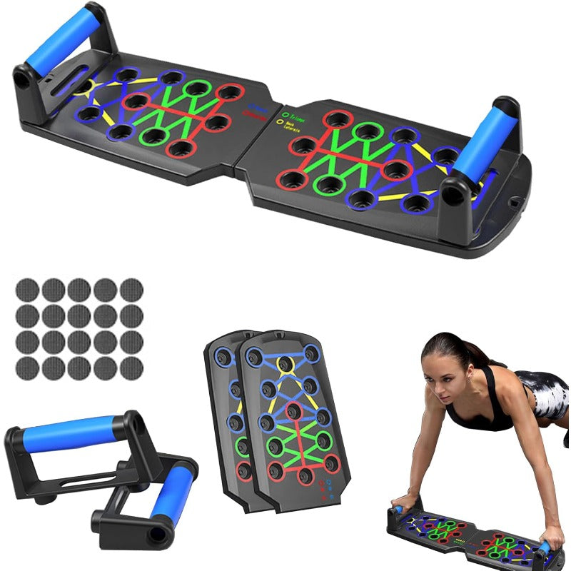 Colored Exercise Push Up Board with Comfort Grip Handles - Halri