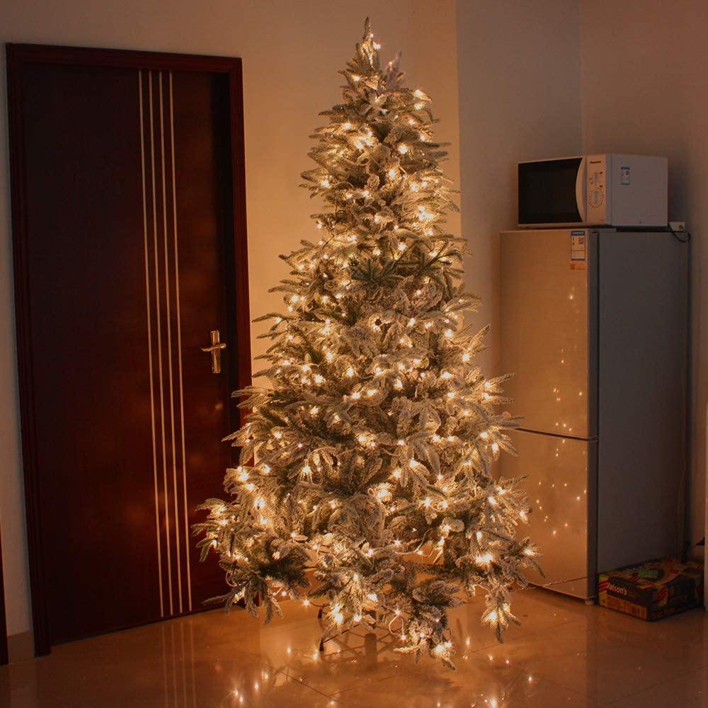 Tall Pre-Lit Christmas Tree with 300 LED Lights and Stand - Halri