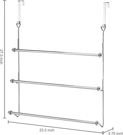 Space Saving Bathroom Towel Bar Rack Organizer