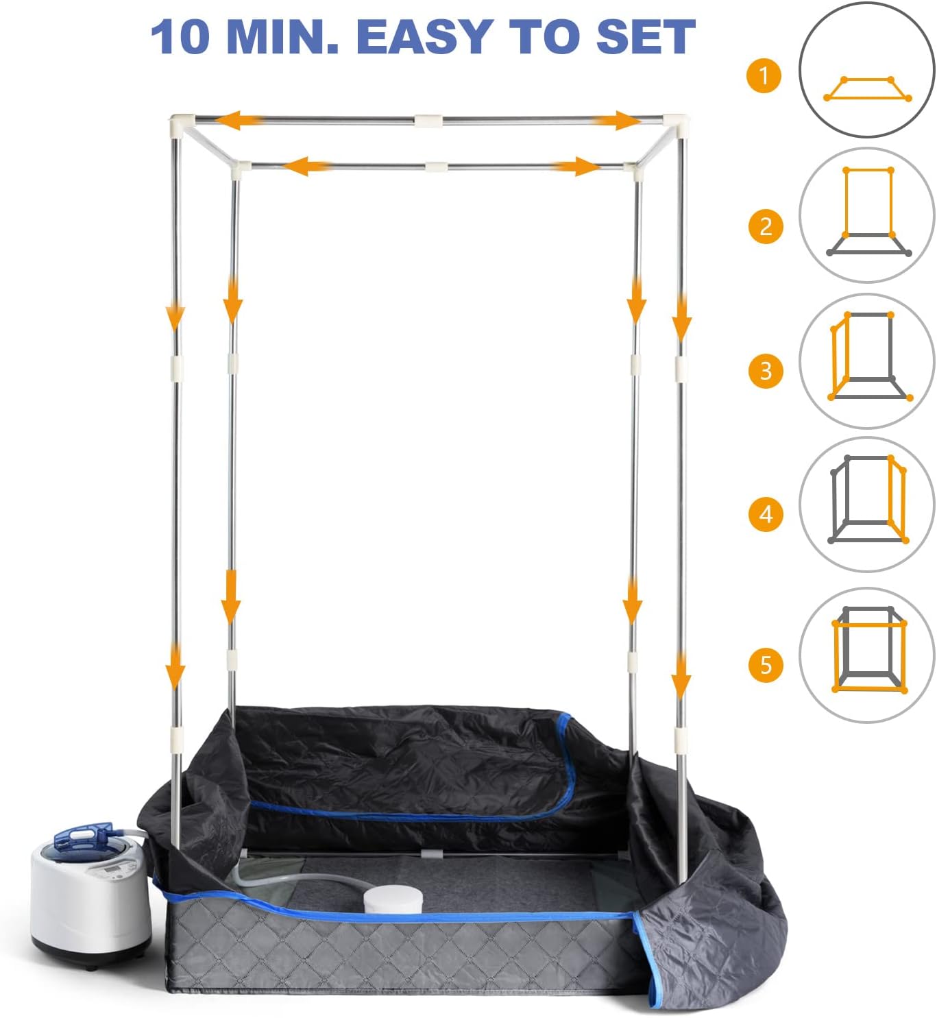 Compact Portable Steam Sauna Spa Kit