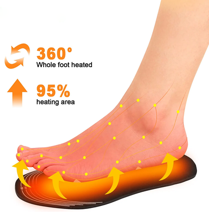 Warm Heated Insoles for Boots and Outdoor Shoes
