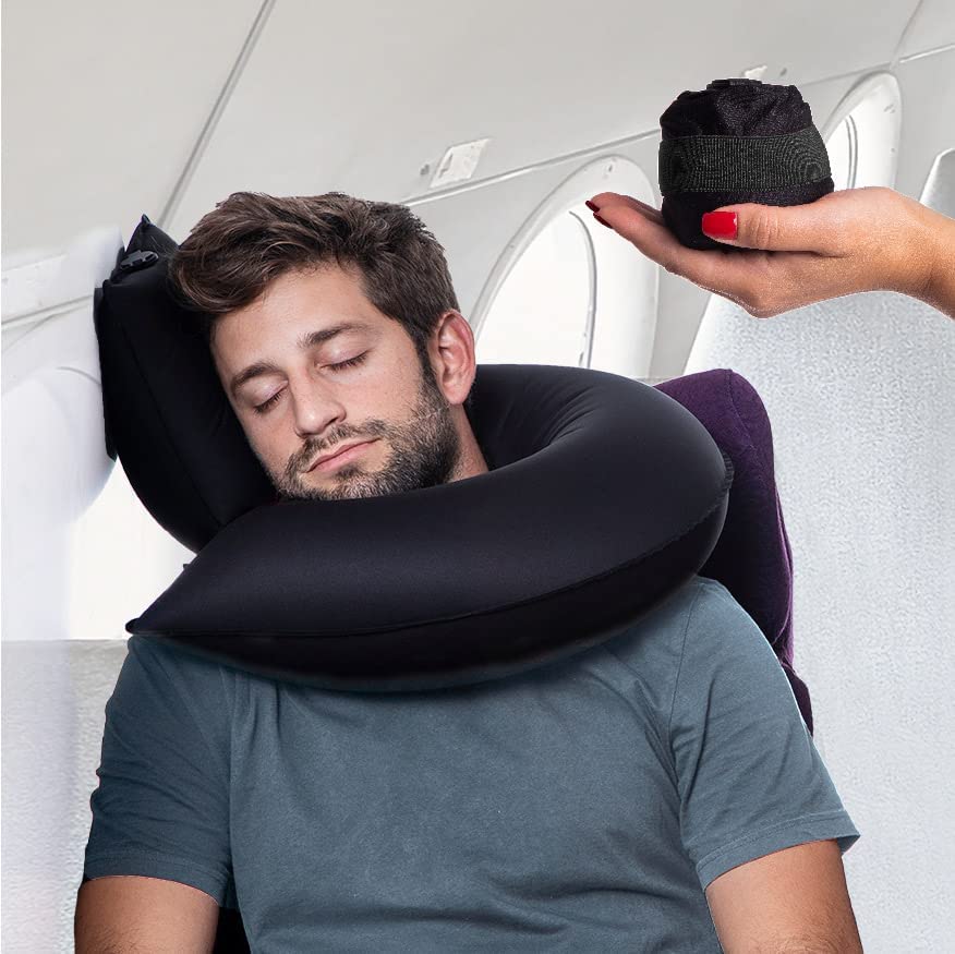 Soft Inflatable Travel Neck Pillows 2 Pack - Halri