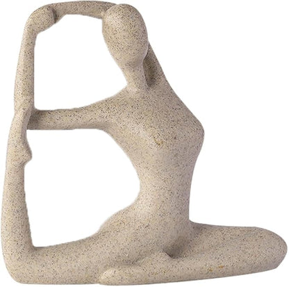 Serenity Yoga Woman Figurine - Contemporary Home Decor Resin Statue - Halri