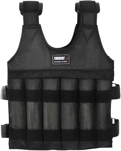 Heavy Duty 110lb Weighted Fitness Training Vest