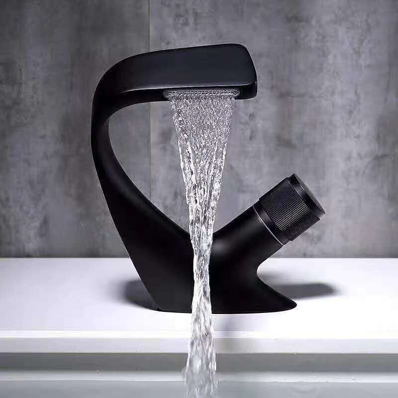 Modern Copper Sink Faucet with Brass Handle - Halri