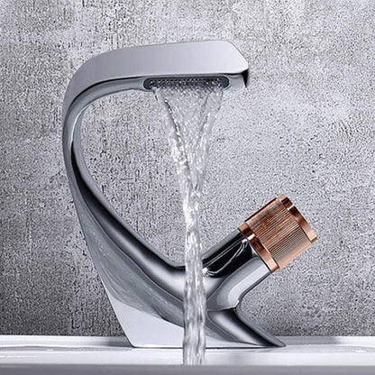 Modern Copper Sink Faucet with Brass Handle