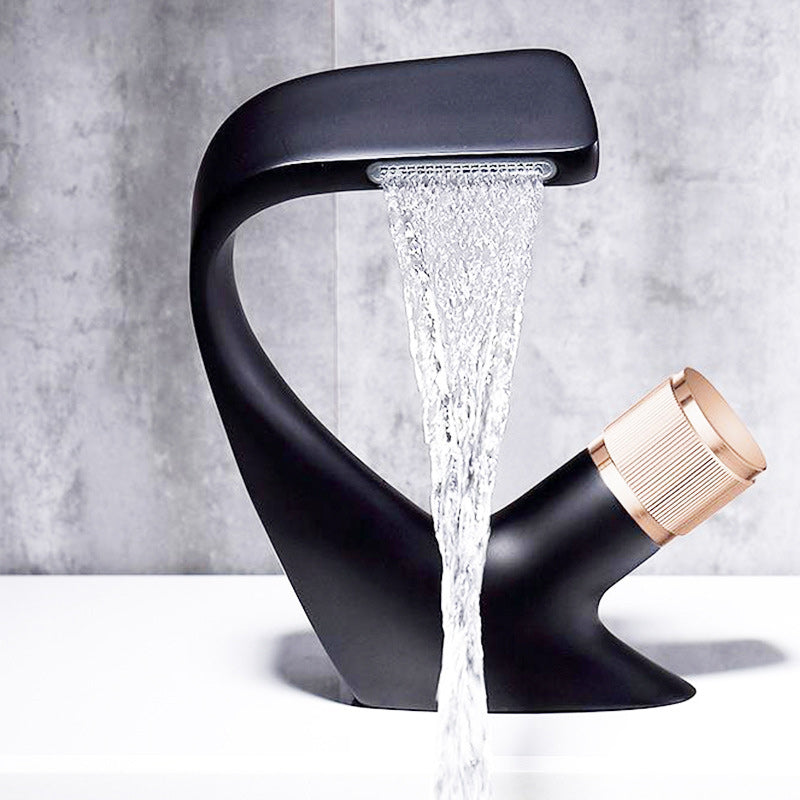 Modern Copper Sink Faucet with Brass Handle