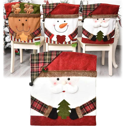 Fun Santa Christmas Chair Protector Covers