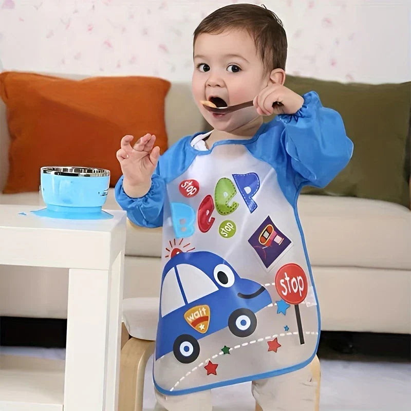 Kids Long Sleeve Aprons Waterproof Bibs - Halri
