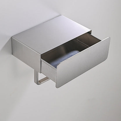 Modern 2-Piece Bathroom Accessory Set Black Chrome Holder - Halri