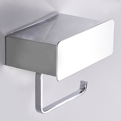 Modern 2-Piece Bathroom Accessory Set Black Chrome Holder
