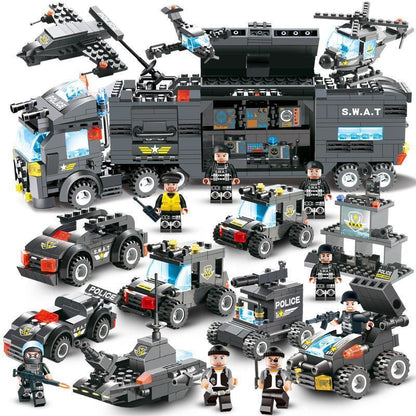 Ultimate Police Truck Building Block Playset For Kids