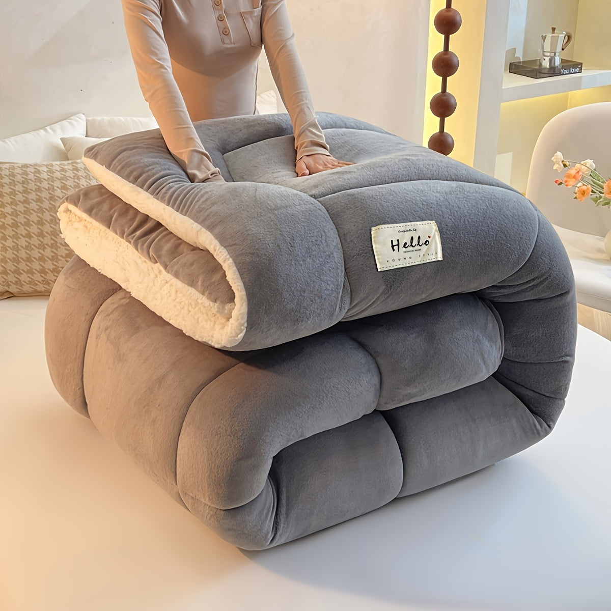 Cozy Plush Fleece Duvet Cover for Winter Warmth