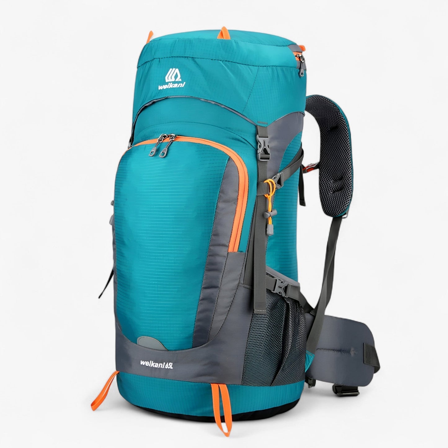 Large Water Resistant Hiking Backpack, Tough Nylon, Comfort Straps - Halri