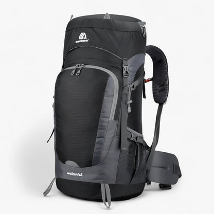 Large Water Resistant Hiking Backpack, Tough Nylon, Comfort Straps