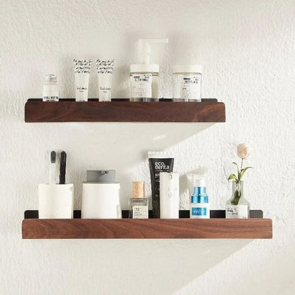 Easy Install Wooden Bathroom Shelf – Wall Mounted Storage