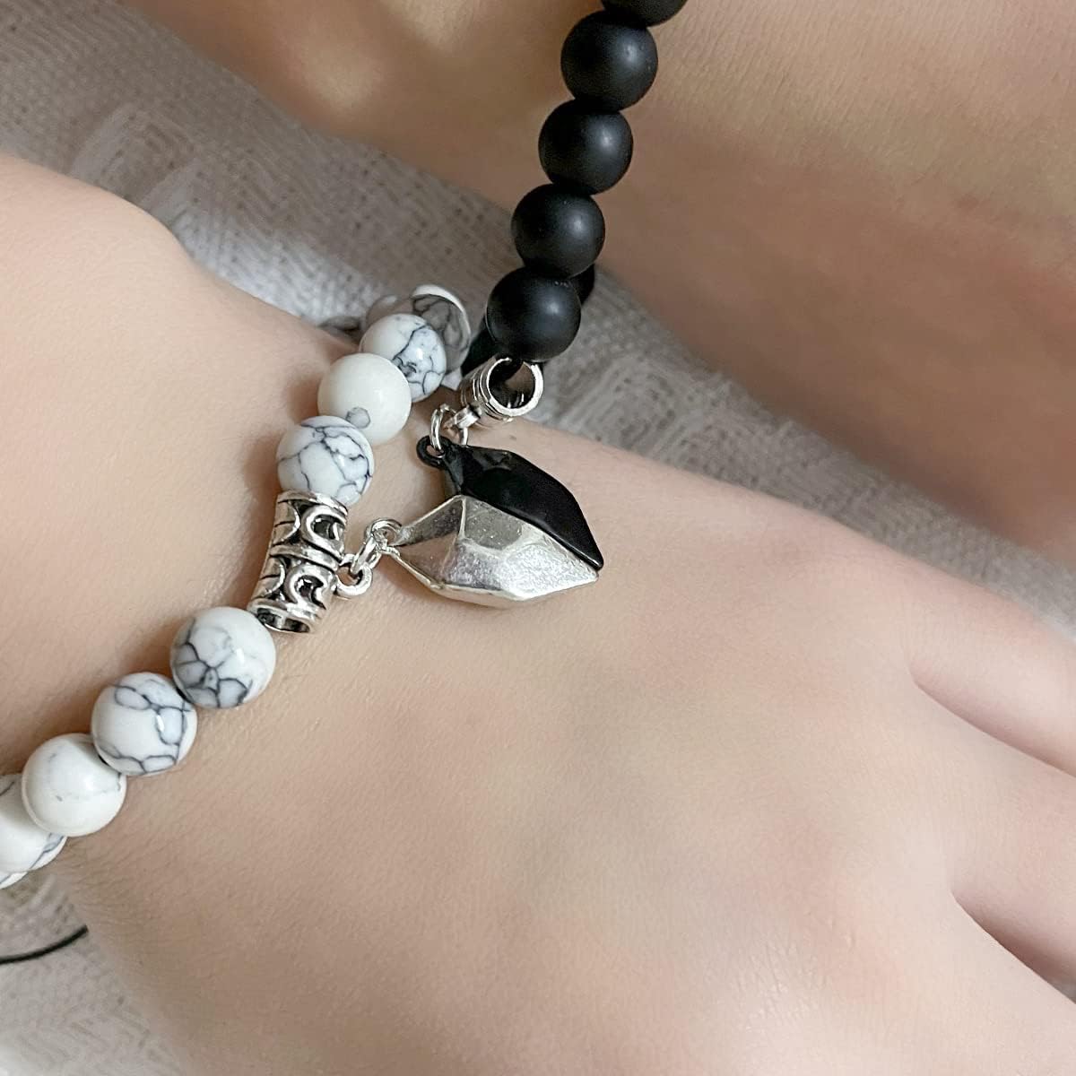 Romantic Heart Shaped Lovers Necklace And Bracelet Set