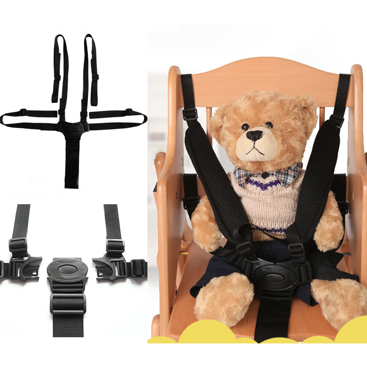 Secure 5-Point Stroller Harness Belt - Halri