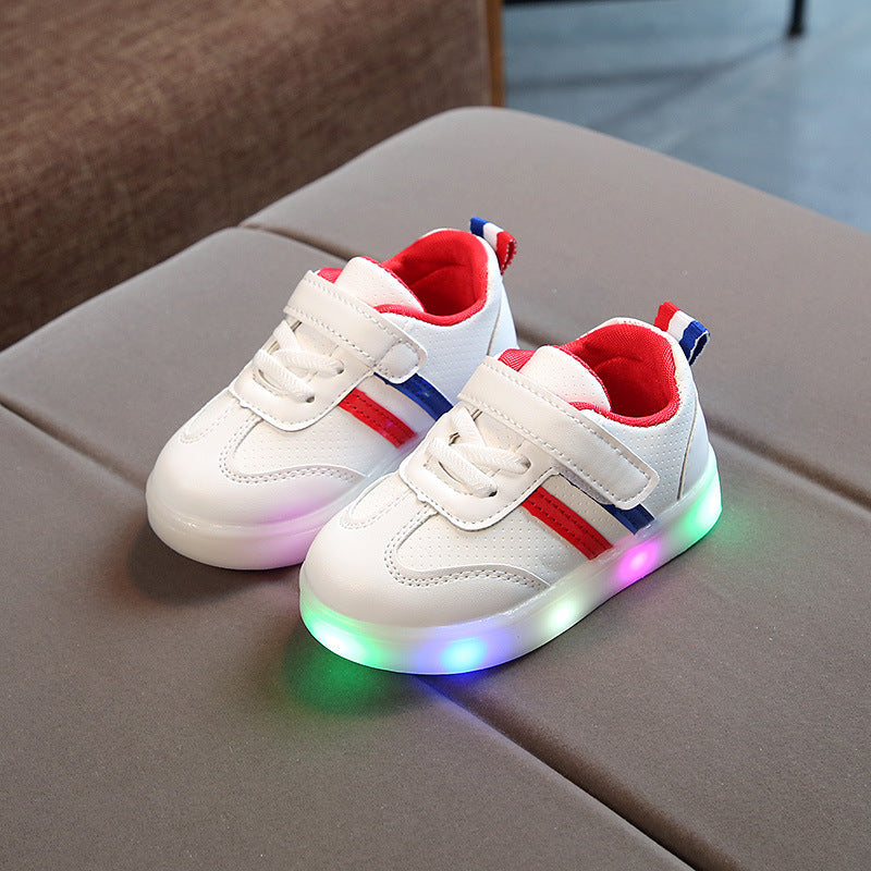 Comfortable LED Youth Sneakers with Flexible Sole
