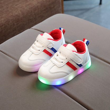 Comfortable LED Youth Sneakers with Flexible Sole